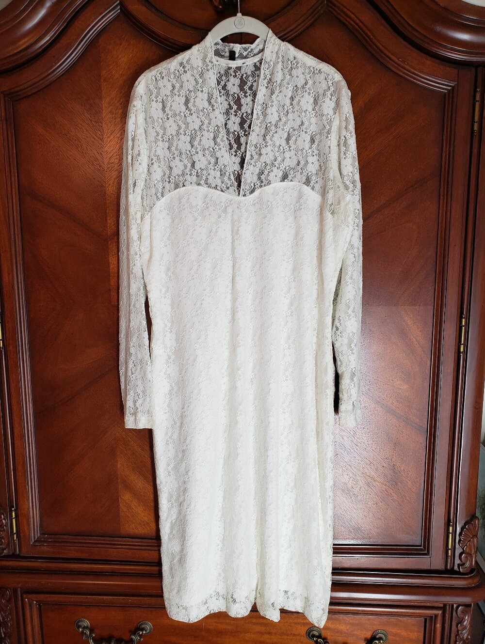 ivory lace midi dress with sleeves Tiana B. | Dresses | Tiana B Longsleeve navy-blue-evening-gown